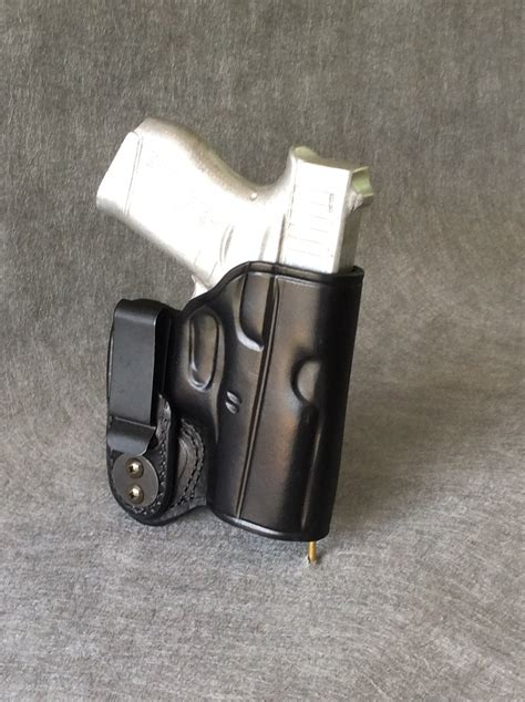 IWB Glock 42 Leather Holster Custom Concealed Carry – ETW Holsters