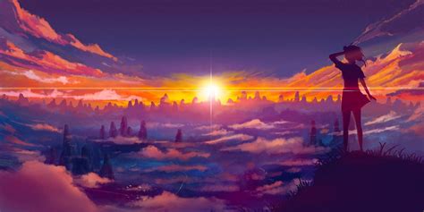 Anime Sunset City Wallpapers - Wallpaper Cave