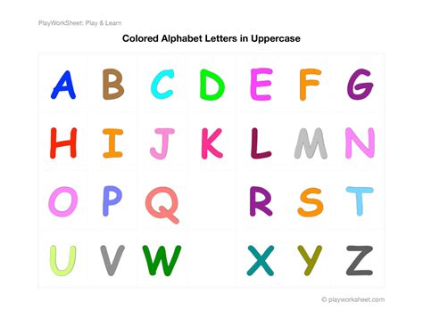 Individual Colorful Alphabet Letters Printable