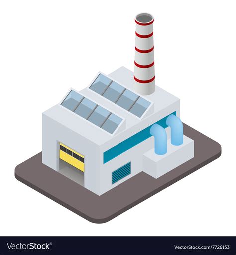 Isometric factory building icon vector by ikuvshinov - Image #7726153 ...