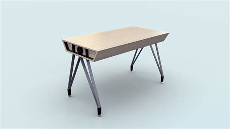 Modern Study Table 3D | CGTrader