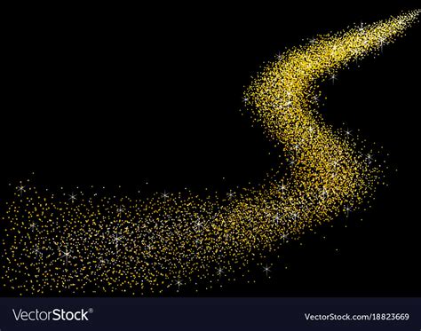 Gold dust on black background Royalty Free Vector Image