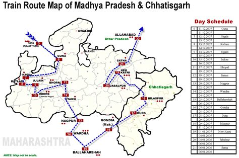 Train Map of Madhya Pradesh - Mapsof.Net