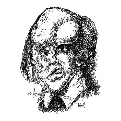 Joseph Merrick (Elephant Man Movie), Blouk, Ink, 2019 : r/Art