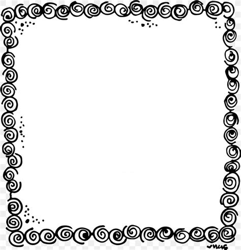 Clip Art Borders And Frames Image Illustration Black And White, PNG, 2881x3000px, Borders And ...