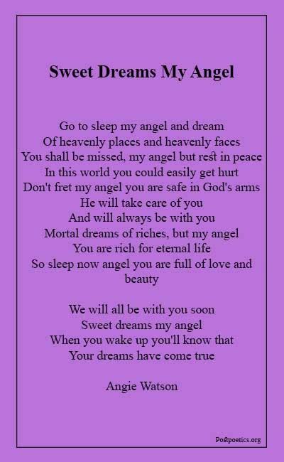 Top 10 Angel Poems | Sweet Dreams My Angel Poem