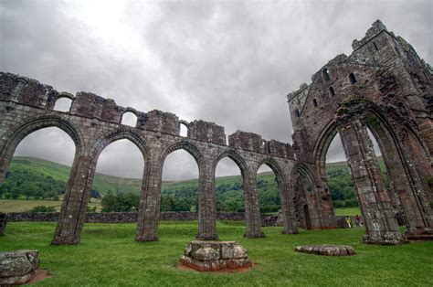 The Ruins of Llanthony Priory. Nestled deep in the Vale of Ewyas in the ...