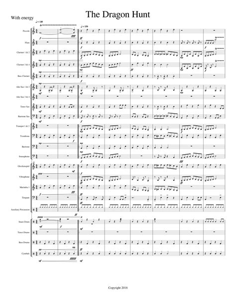 The Dragon Hunt Sheet music for Trombone, Tuba, Flute piccolo, Flute & more instruments (Concert ...