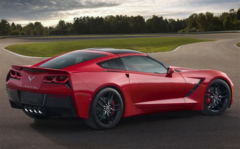 Red Chevrolet Corvette Stingray C7 supercar side view wallpaper | cars ...