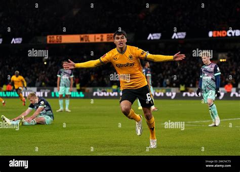 Wolverhampton Wanderers' Nathan Fraser celebrates scoring his sides ...