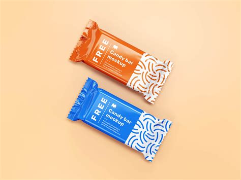 Free Candy / Chocolate Bar Packaging Mockup PSD Set - Good Mockups