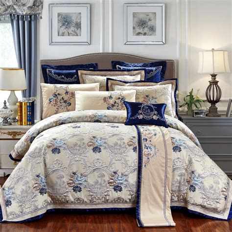 40 Oriental Jacquard Luxury Wedding Royal Bedding Sets King/Queen Size ...