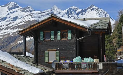 Swiss mountain chalet stock photo. Image of switzerland - 14149826