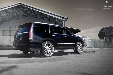 Ultimate SUV: Black Cadillac Escalade Put on 26 Inch Vellano Wheels — CARiD.com Gallery