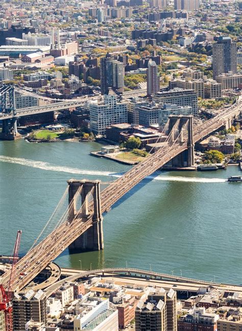 Brooklyn Bridge, Aerial View of City Skyline Stock Image - Image of newyork, bridge: 80533135