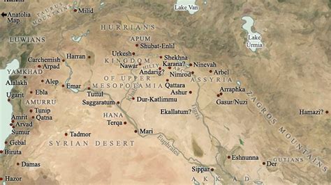 Mesopotamia Map With Cities