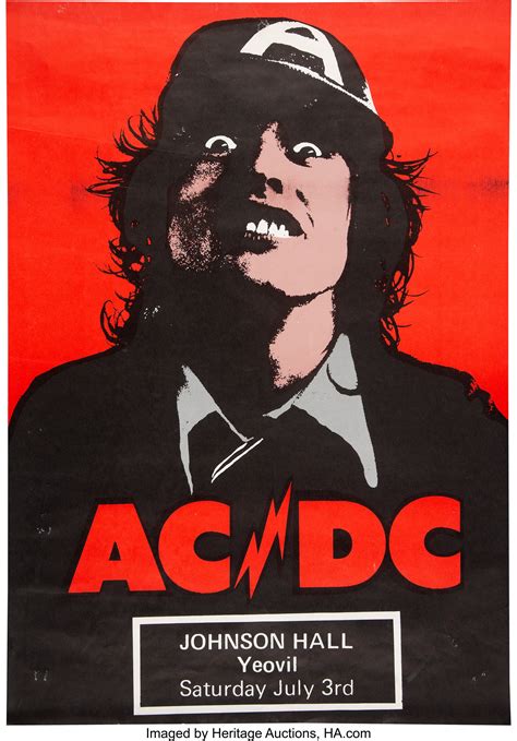 AC/DC 1976 British First-Album Tour Poster Featuring Angus | Lot #89081 ...