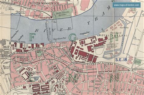 Map of Woolwich, London