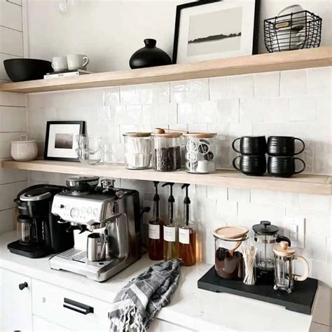 30 Best Coffee Bar Ideas 2023 DIY Coffee Bar Ideas For Small Spaces ...