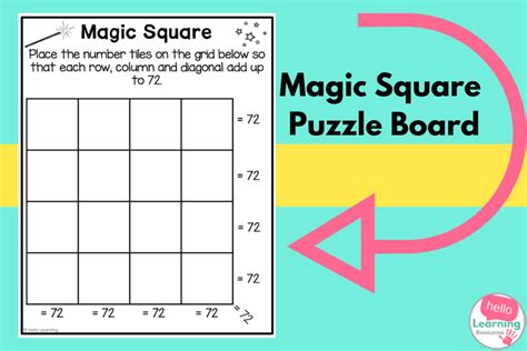 Using Magic Square Puzzles in Your Math Class - Hello Learning