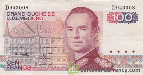 100 Francs note Grand Duché de Luxembourg - Exchange yours for cash