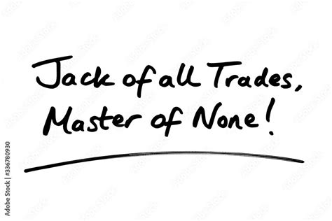 Jack of all Trades Master of None! Stock Illustration | Adobe Stock