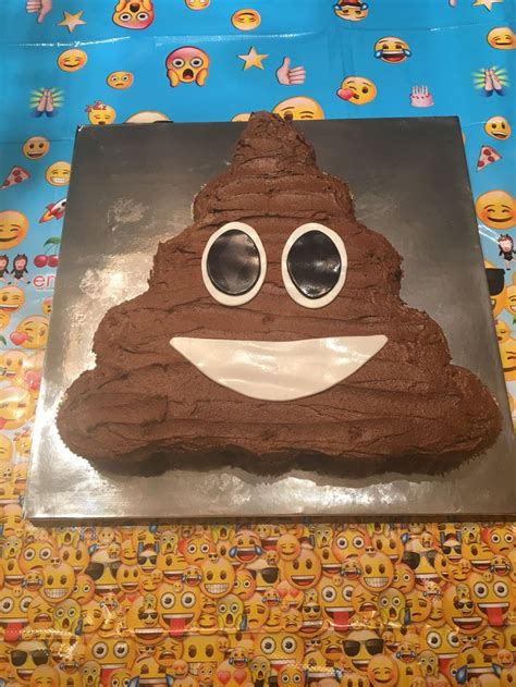 Poop emoji cake | Emoji cake, Emoji birthday cake, Poop cake