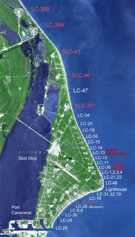 Nasa Cape Canaveral Map