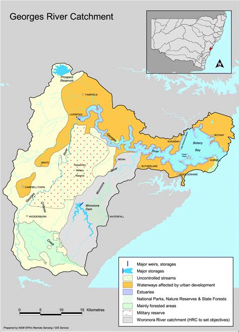 Georges River catchment map