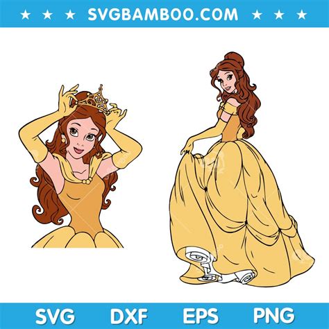 Princess Belle SVG, Belle Beauty and The Beast SVG