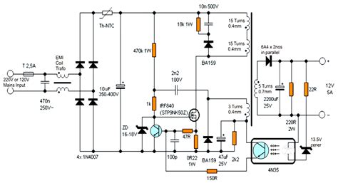 12v 2a Smps Power Supply Circuit Diagram