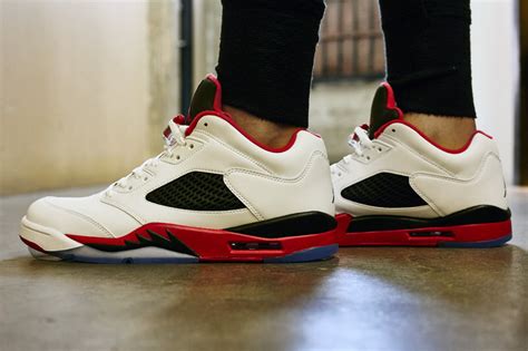 On-Foot Look // Air Jordan 5 Low "Fire Red" | Nice Kicks