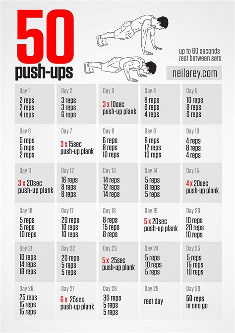 Push Up Challenge Printable - Printable Word Searches