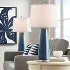 Color Plus Leo 29 1/2" Naval Blue Modern Glass Table Lamps Set of 2 | eBay