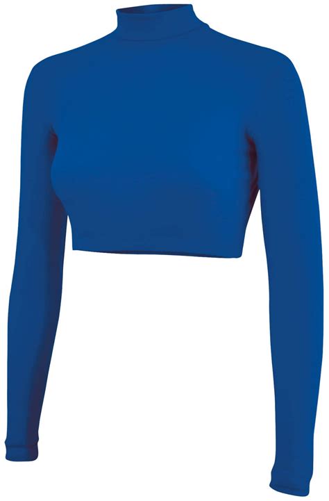 Chasse - Cropped Cheer Bodysuit - Long Sleeve Cheerleading Turtleneck Crop Top - 100% Nylon ...