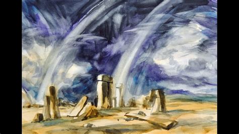 Watercolour painting - Constable and Stonehenge - YouTube