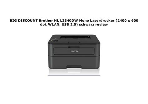 Best Price Brother HL L2340DW Mono Laserdrucker (2400 x 600 dpi, WLAN, USB 2.0) schwarz review 839