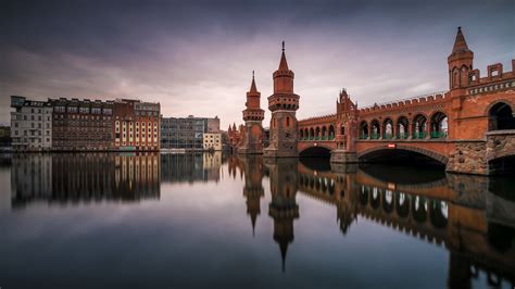 Oberbaum Bridge over Spree River, Berlin - backiee