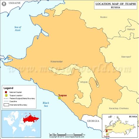 Where is Tuapse | Location of Tuapse in Russia Map