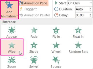 Apply multiple animation effects to one object - Microsoft Support