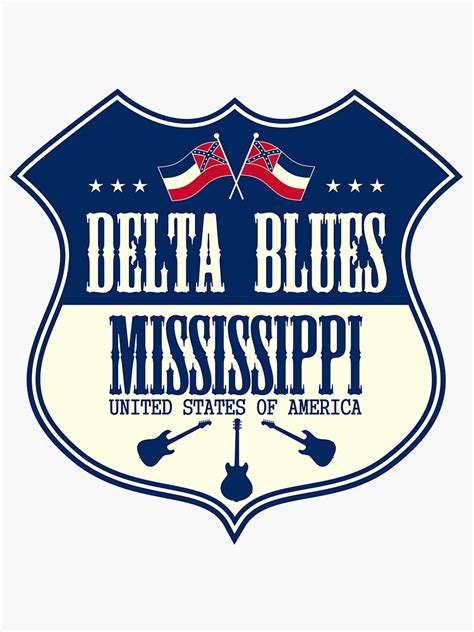 "Delta Blues Mississippi" Sticker for Sale by maliderkel | Redbubble