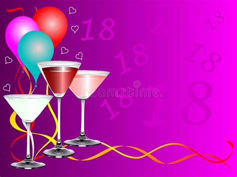 Eighteenth Birthday Party Background Template Stock Vector - Image: 9745607