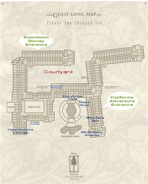 Grand Californian Hotel-Map