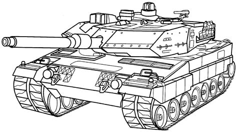 Army Tank Coloring Page - Free Printable Coloring Pages for Kids