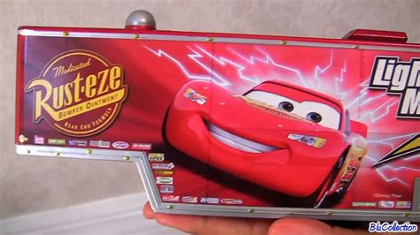 Disney Cars Mack Truck Hauler with 2 Diecast Cruising Lightning McQueen Rust-eze Pixar Mattel ...