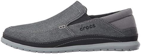 Crocs™ Canvas Santa Cruz Playa Slip-on Loafer in Graphite/Light Grey ...