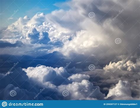 Clouds Background Seen from an Airplane Stock Image - Image of emotion ...