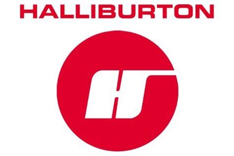 Halliburton Logo in Red and White with Orange Circle