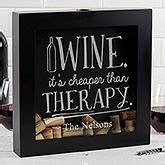 There's Always Time For Wine Personalized Wine Cork Shadow Box | Wine cork shadow box, Diy ...