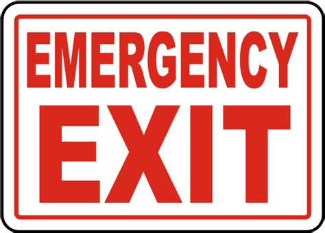 Emergency Exit Sign A4229 - by SafetySign.com